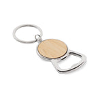 Branded Bottle Opener Key Ring with Bamboo Detail