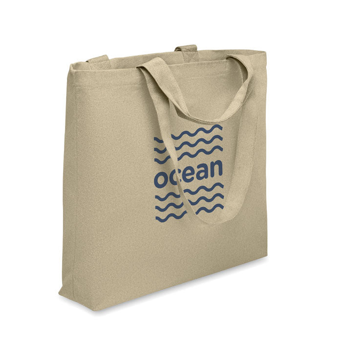 Branded Beach Bag Canvas 320gsm in Brown