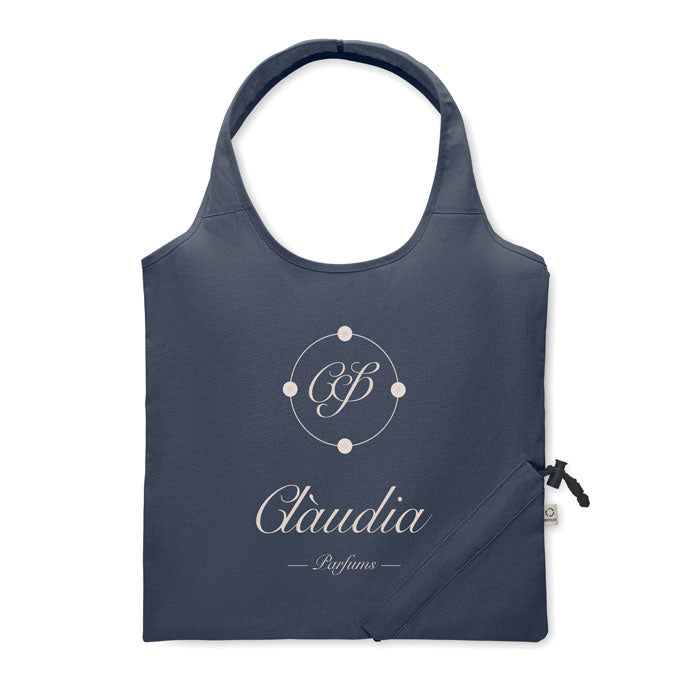 Branded Foldable Shopping Bag 140gsm in Blue