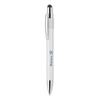Branded Stylus Spinner Pen in White