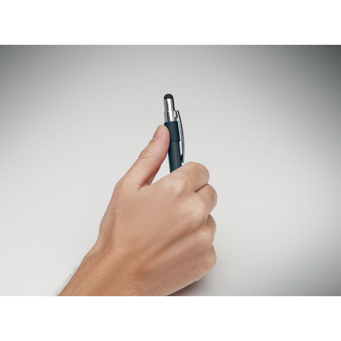 Branded Stylus Spinner Pen in use