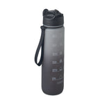 Branded RPET Sports Bottle with Straw - 1L in Black