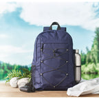 Branded 600D RPET Polyester Backpack 30 x 14 x 45cm in use