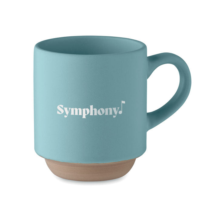 Branded Stackable Ceramic Mug in Blue