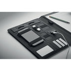 Conference Folder with Built in Wireless Charger in use