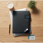 Conference Folder with Built in Wireless Charger in use