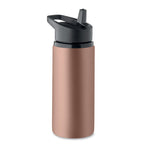 Branded recycled steel bottle with foldable mouthpiece