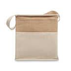 Branded Jute and Canvas Cooler Bag 3L without branding