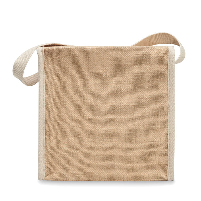 Branded Jute and Canvas Cooler Bag 3L without branding