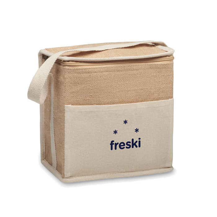 Branded Jute and Canvas Cooler Bag 3L