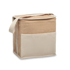 Branded Jute and Canvas Cooler Bag 3L without branding