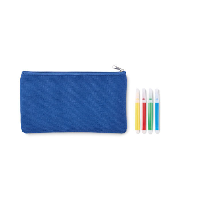 Branded Pencil Case with 4 Markers without branding