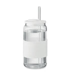 Branded Borosilicate Glass Tumbler with Straw without branding