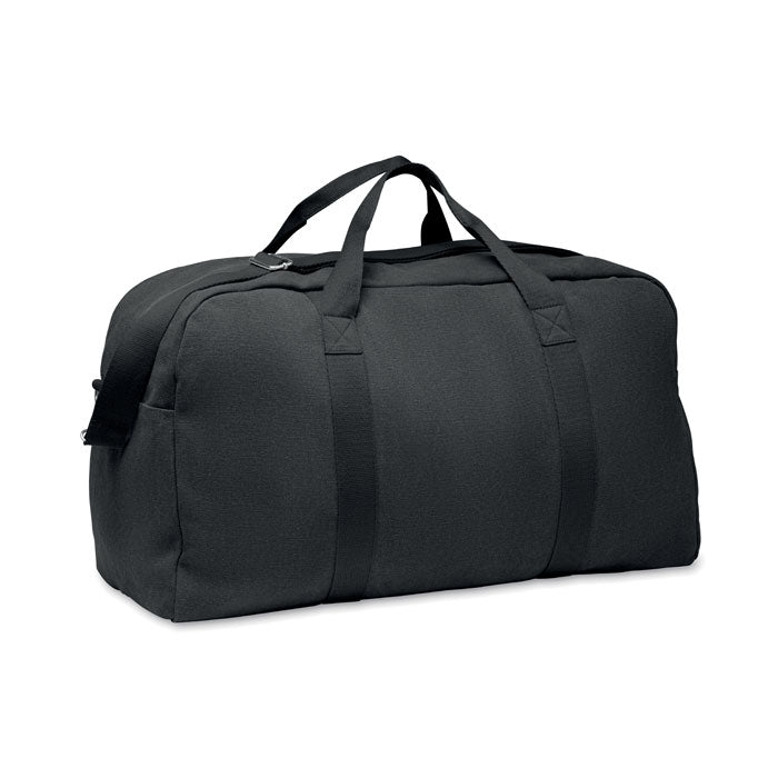 Branded Duffle Travel Bag 450gsm in Black