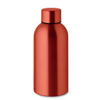 Branded Recycled Steel Water Bottle - 500ml in Red