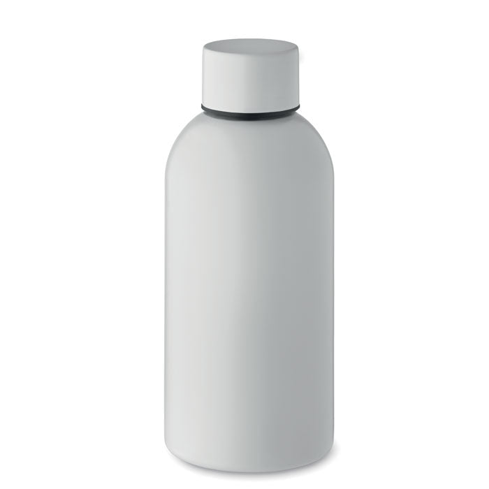 Branded Recycled Steel Water Bottle - 500ml in White