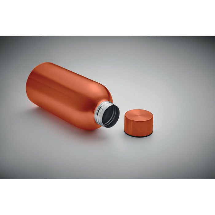 Branded Recycled Steel Water Bottle - 500ml in use