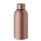 Branded Recycled Steel Water Bottle - 500ml in Brown