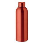 Branded Recycled Steel Water Bottle - 750ml in Red
