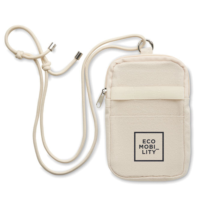 Branded Recycled Cotton Cross Body Phone Bag
