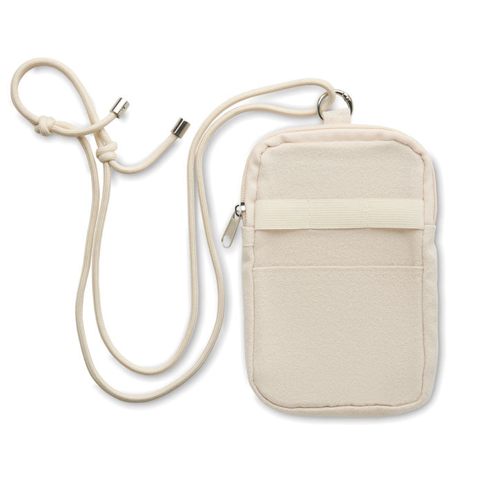 Branded Recycled Cotton Cross Body Phone Bag without branding