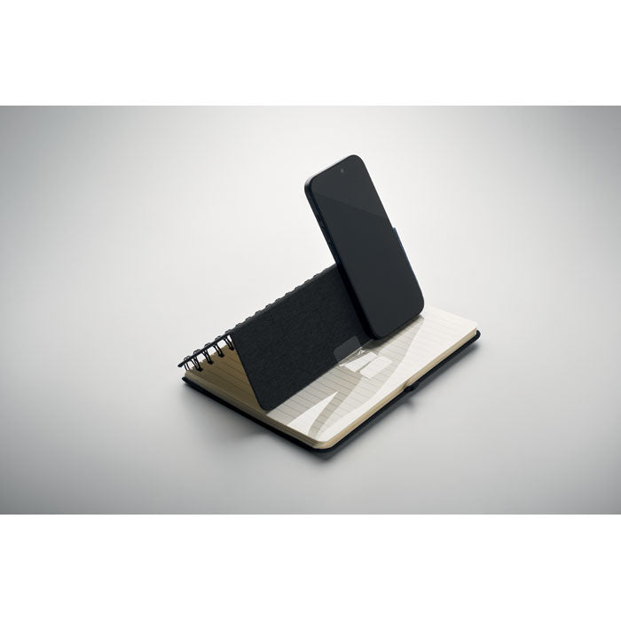 Branded Fabric (RPET) Hard Cover Notebook without branding