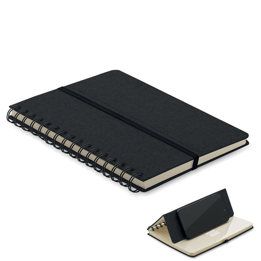 Branded Fabric (RPET) hard cover notebook.