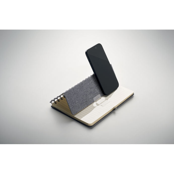 Branded Fabric (RPET) Hard Cover Notebook without branding