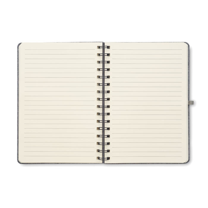 Branded Fabric (RPET) Hard Cover Notebook without branding