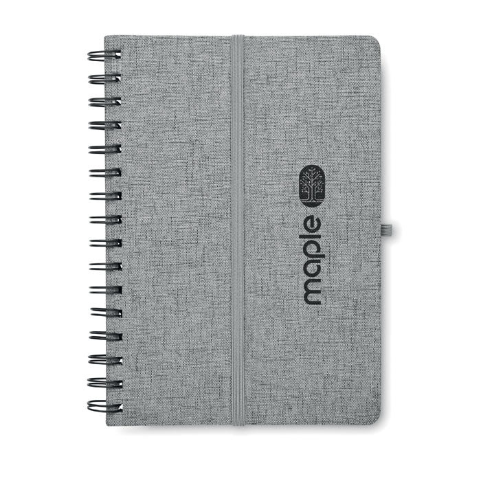 Branded Fabric (RPET) hard cover notebook.