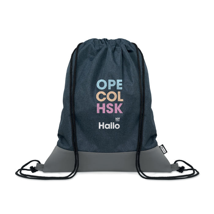 Branded RPET PU Drawstring Bag 2 Tone