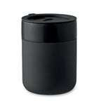 Branded Ceramic Tumbler with Silicone Sleeve in Black