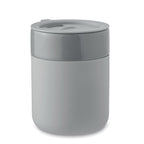 Branded Ceramic Tumbler with Silicone Sleeve in Grey