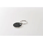 Branded Round Metal Key Ring with PU Inlay without branding