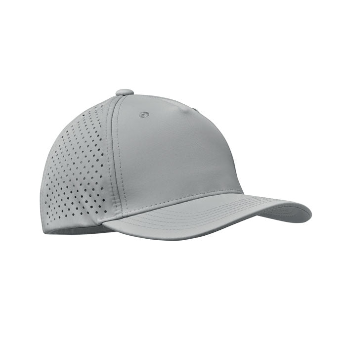 Branded 5 Panel Performance Cap 130gsm in Grey