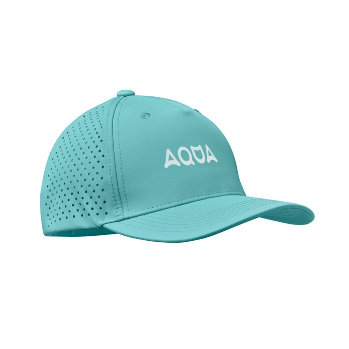 Branded 5 Panel Performance Cap 130gsm in Blue