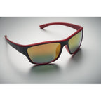 Branded Sports Sunglasses with Mirrored Lenses