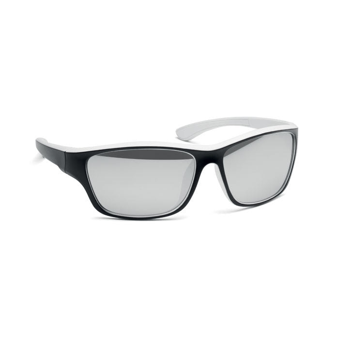 Branded Sports Sunglasses with Mirrored Lenses