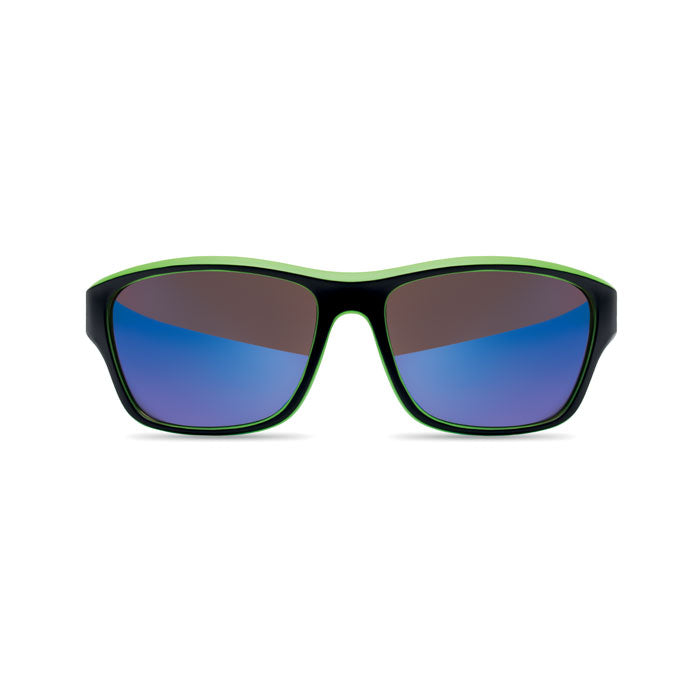 Branded Sports Sunglasses with Mirrored Lenses