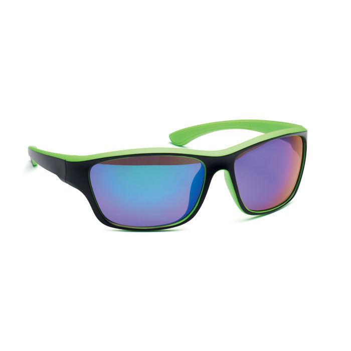 Branded Sports Sunglasses with Mirrored Lenses