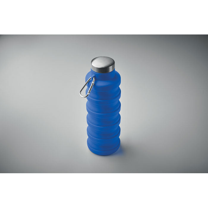 Branded Collapsible Silicone Bottle with Carabiner without branding