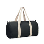 Branded Recycled Cotton Sports Bag in Black