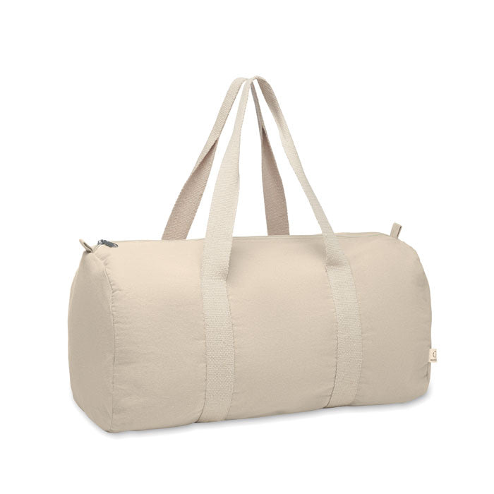 Branded Recycled Cotton Sports Bag in Brown