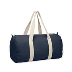 Branded Recycled Cotton Sports Bag in Blue