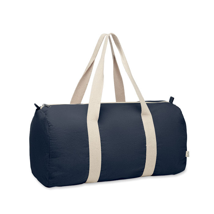Branded Recycled Cotton Sports Bag in Blue