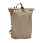 Branded Roll Top Backpack 390gsm in Brown
