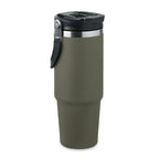 Branded Recycled Steel Tumbler with Foldable Straw without branding