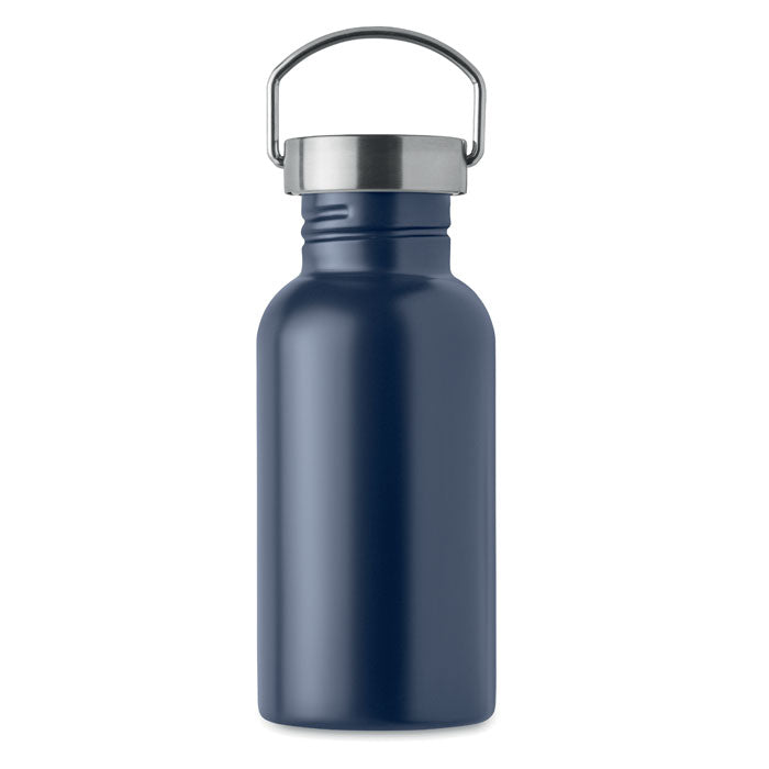 Branded Recycled Steel Bottle with Handle - 500ml without branding