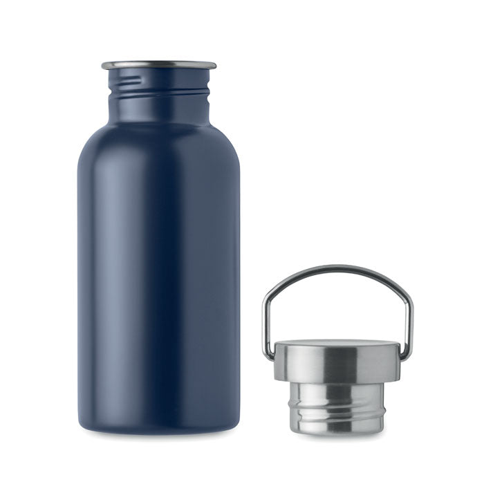 Branded Recycled Steel Bottle with Handle - 500ml without branding