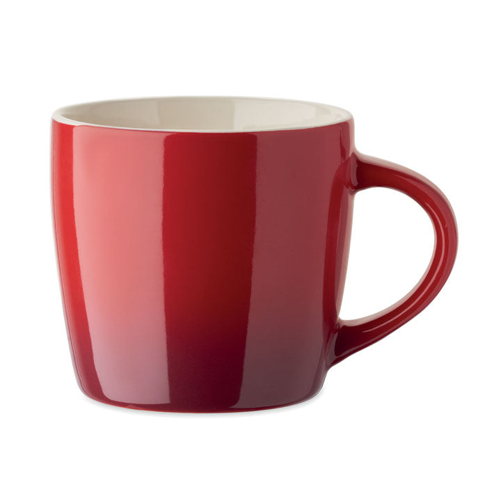 Branded Gradient Ceramic Mug - 300ml in Red